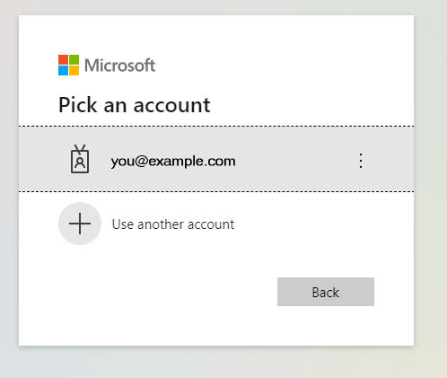 Browser Login for ID Provider = Azure (choose account)